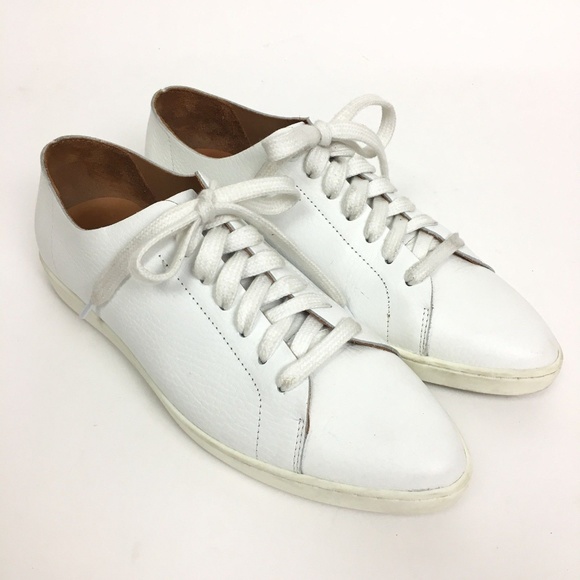 cos white leather sneakers